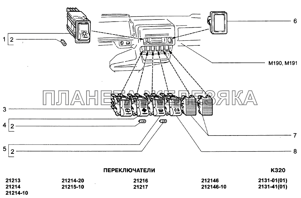 Переключатели ВАЗ-21213-214i